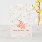 Sommerwind Grapefruit Geburtstag Karte (Gelbe Blume)