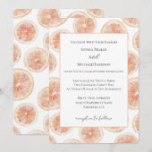 Sommerwind Grapefruit Hochzeit Einladung (Vorne/Hinten)