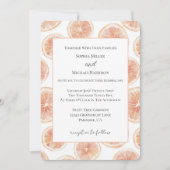 Sommerwind Grapefruit Hochzeit Einladung (Vorderseite)