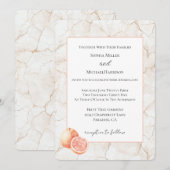 Sommerwind Grapefruit Hochzeit Einladung (Vorne/Hinten)