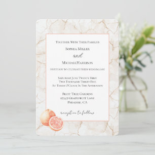 Sommerwind Grapefruit Hochzeit Einladung