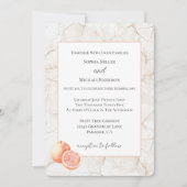 Sommerwind Grapefruit Hochzeit Einladung (Vorderseite)