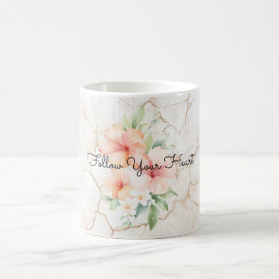 Sommerwind Röte Pfirsich Hibiskus Kaffeetasse
