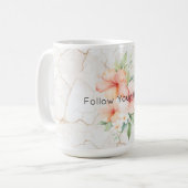 Sommerwind Röte Pfirsich Hibiskus   Kaffeetasse (Vorderseite Links)