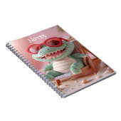 Sommerwoben: Chillin' Plush Crocodile on Vacation Notizblock (Rechte Seite)