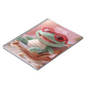 Sommerwoben: Chillin' Plush Crocodile on Vacation Notizblock (Linke Seite)
