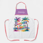 Sommerwoben Lebendige Palmen Personalisiert Schürze (Vorderseite)