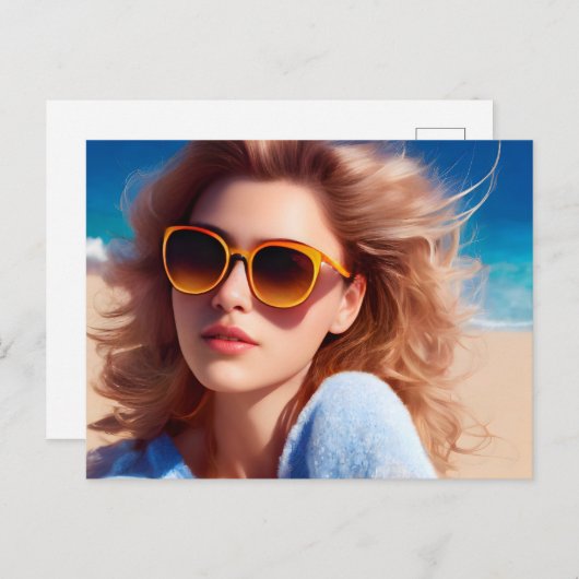 Sommerwoben, Postüberquerung Postkarte (Vorne/Hinten)