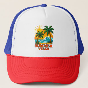 Sommerwochen für Sonne, Wind und Strand Lover Truckerkappe
