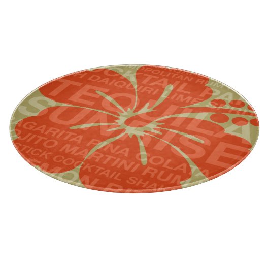 Sommerwörter Cocktails und Hibiskus Cutting Boards Schneidebrett (Ecke)