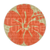 Sommerwörter Cocktails und Hibiskus Cutting Boards Schneidebrett (Vorderseite)