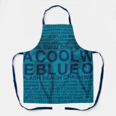 Sommerwörter Poolside und Palmen Tree Schürze (Vorderseite)