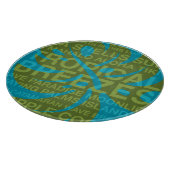 Sommerwörter Tropical und Monstera Cutting Board Schneidebrett (Ecke)