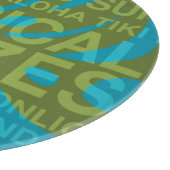 Sommerwörter Tropical und Monstera Cutting Board Schneidebrett (Ecke)