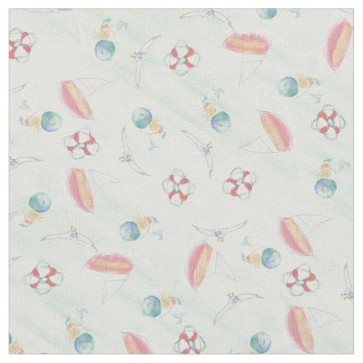 Sommerzeit am Meer Stoff (Nahaufnahme)