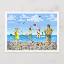 Sommerzeit am Strand Feiertagspostkarte