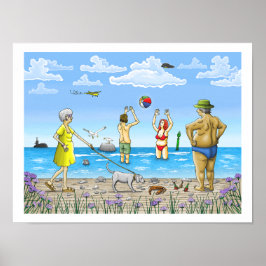 Sommerzeit am Strand Poster
