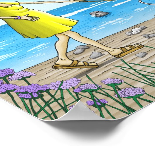 Sommerzeit am Strand Poster (Ecke)