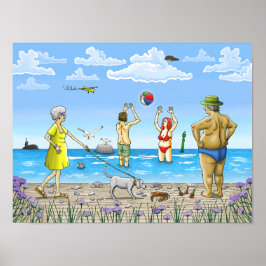 Sommerzeit am Strand Poster