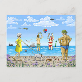 Sommerzeit am Strand Postkarte