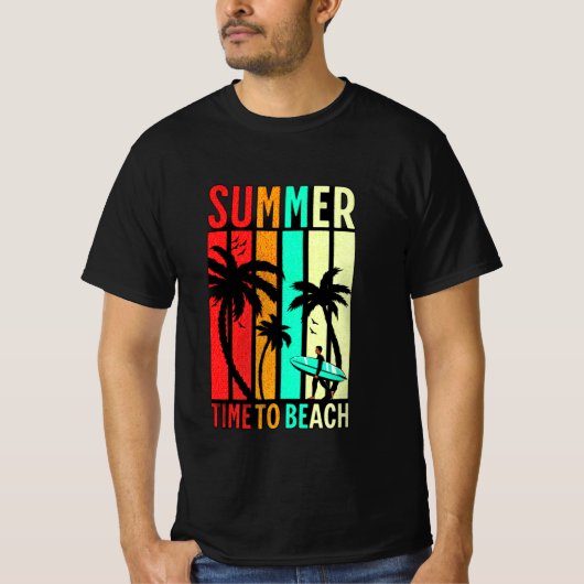 Sommerzeit am Strand T-Shirt (Vorderseite)