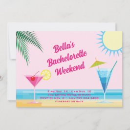 Sommerzeit Beach Weekend Bachelorette Einladung