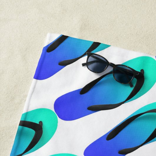 Sommerzeit Blue Flip Flops Strandtuch (Beispiel)