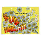 Sommerzeit Blume individuell anpassbare Geschenkta Große Geschenktüte (Vorderseite)