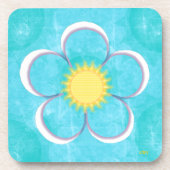 Sommerzeit Blume Untersetzer (Vorderseite)