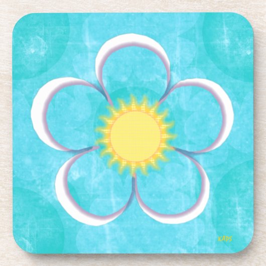 Sommerzeit Blume Untersetzer (Vorderseite)