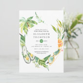 Sommerzeit-Brautparty Einladung (Stehend Vorderseite)