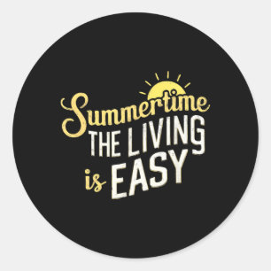 Sommerzeit Das Leben Ist Einfach Spaß Sommer Runder Aufkleber