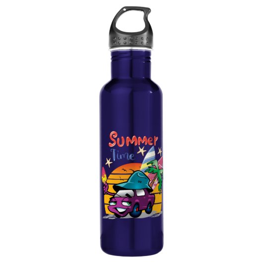 Sommerzeit Edelstahlflasche (Vorderseite)