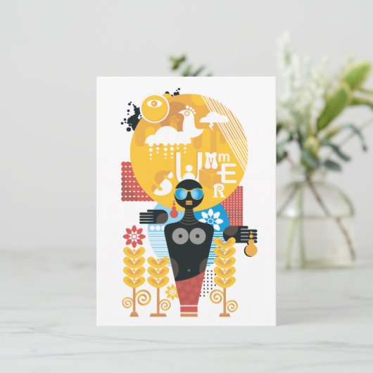 Sommerzeit Einladung (Stehend Vorderseite)