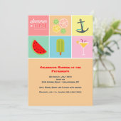 Sommerzeit-Einladung Einladung (Stehend Vorderseite)