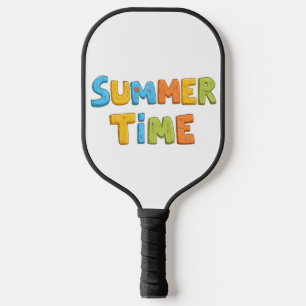 Sommerzeit - farbenfrohe Sommerzeit Text Pickleball Schläger