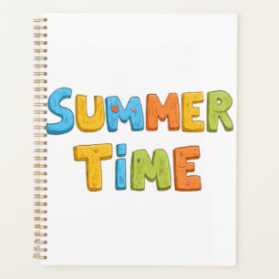 Sommerzeit - farbenfrohe Sommerzeit Text Planer