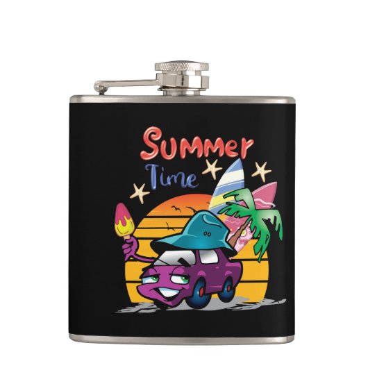 Sommerzeit Flachmann (Vorderseite)