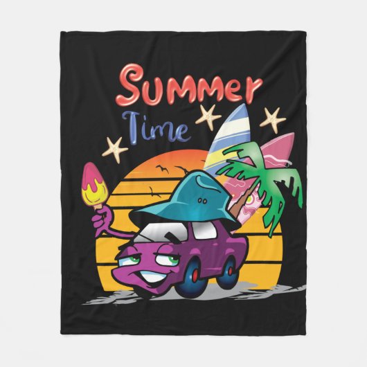 Sommerzeit Fleecedecke (Vorderseite)