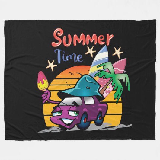 Sommerzeit Fleecedecke (Vorderseite (Horizontal))