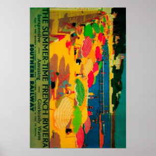 Sommerzeit französisches Riviera Vintages Poster