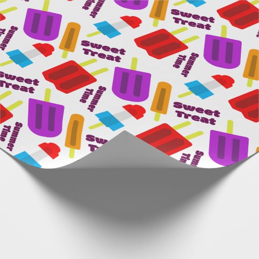 Sommerzeit Frozen Juice Bar Pattern Geschenkpapier (Ecke)