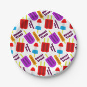 Sommerzeit Frozen Juice Bar Pattern Pappteller (Vorderseite)