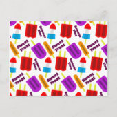 Sommerzeit Frozen Leckerei Bar Pattern Postkarte (Vorderseite)