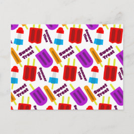 Sommerzeit Frozen Leckerei Bar Pattern Postkarte