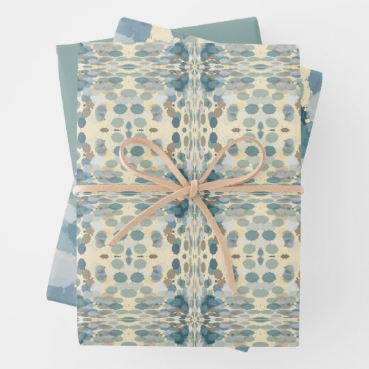 Sommerzeit Fun Ocean Spray Spritzer Abstrakt Art Geschenkpapier Set (Beispiel)