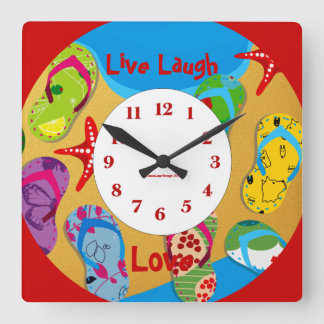 Sommerzeit Fun Wall Clock Quadratische Wanduhr