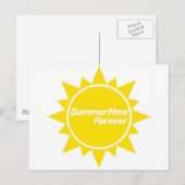 Sommerzeit für immer postkarte (Vorne/Hinten)