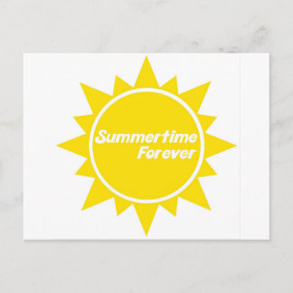 Sommerzeit für immer postkarte