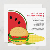 Sommerzeit GRILLEN Einladung (Vorne/Hinten)